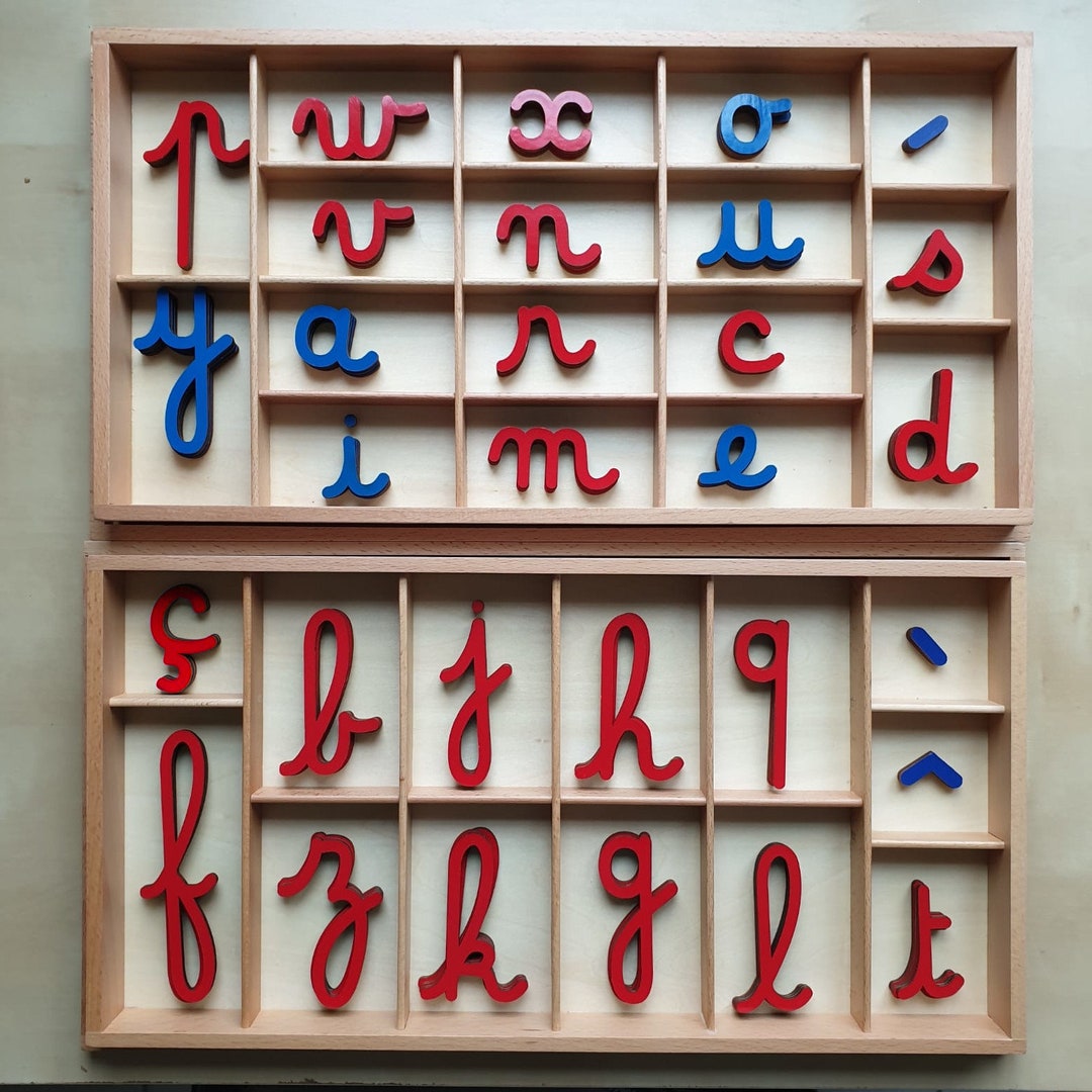 Montessori Games Alphabet Movable Letters With Wooden Storage Box ...