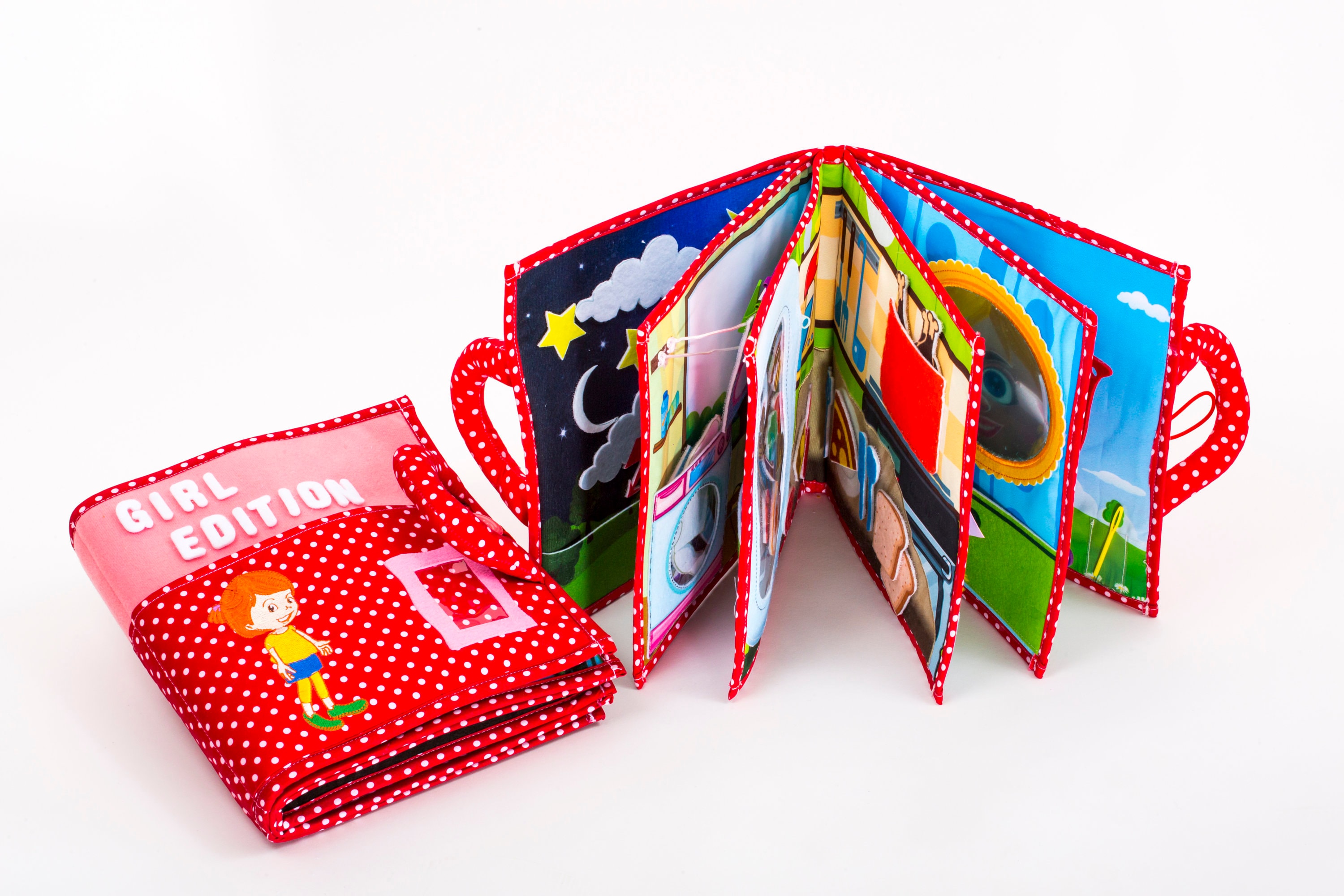 Montessori games book awakening learning activities quiet book children calm ecological fabric manipulation autonomy handmade smart