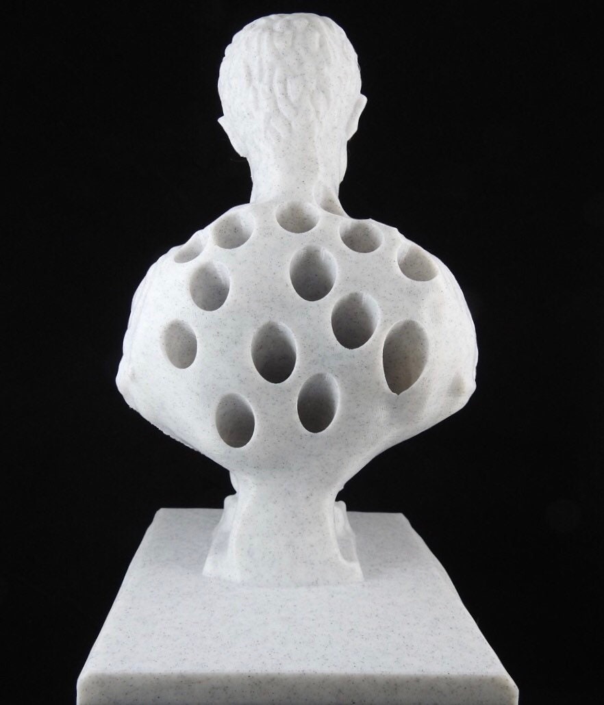 3D Printed Caesar Bust Pen Holder 7.5 Tall Etsy