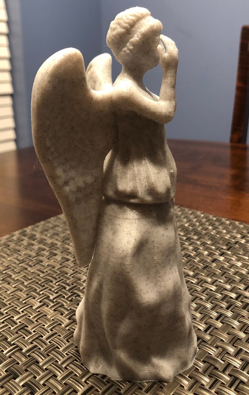 3D Printed Weeping Angel Statue 7 Tall Etsy