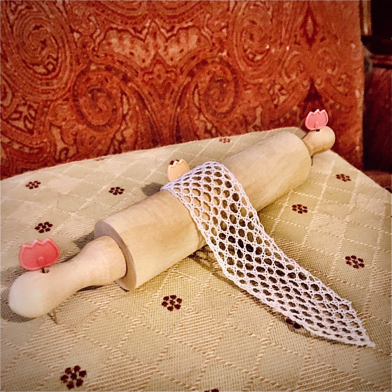 Bobbin Lace Wooden Roller for lace Storage on your pillow Etsy