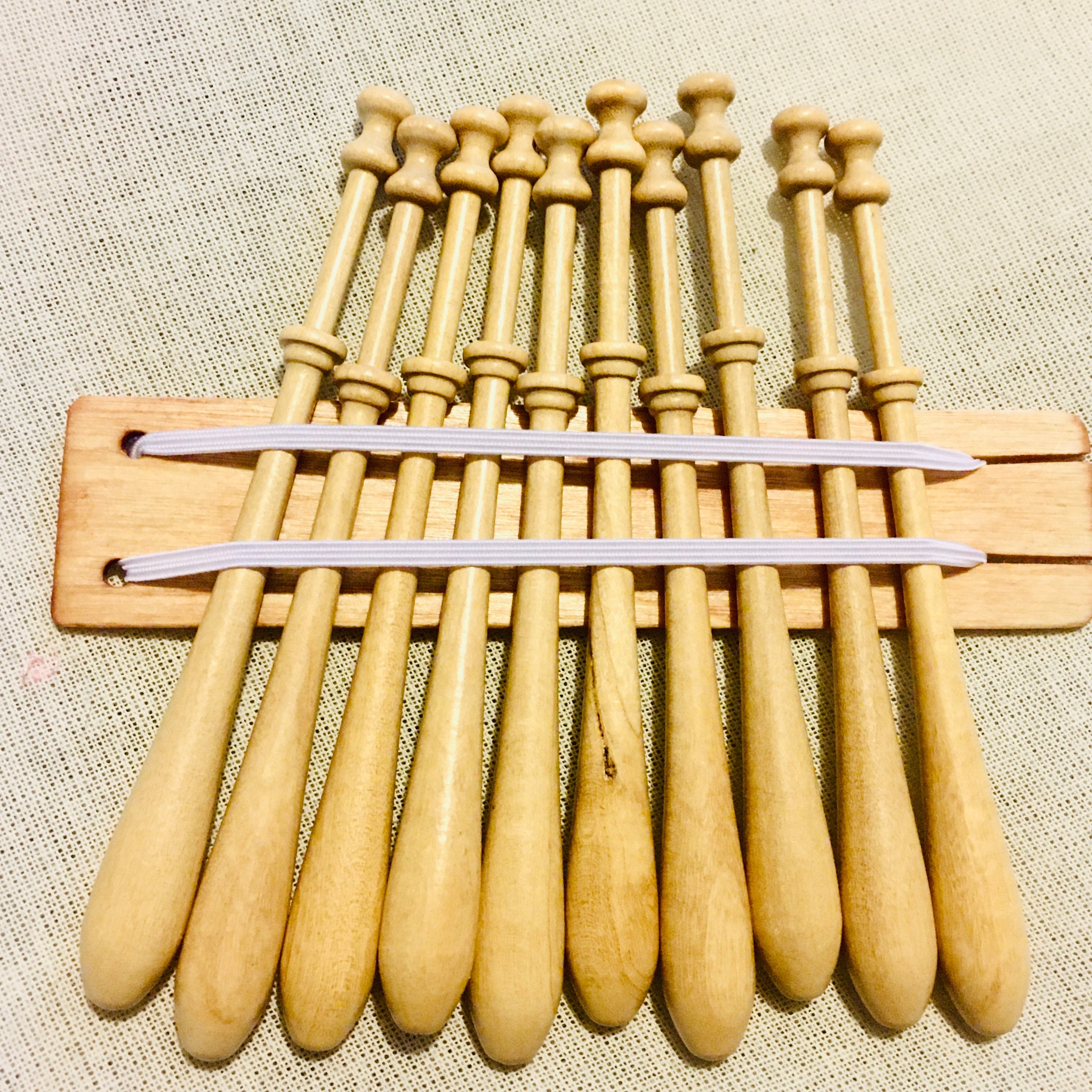 Bobbin Holder Lace Tidy Stacker Storage Maple Stained wood Etsy