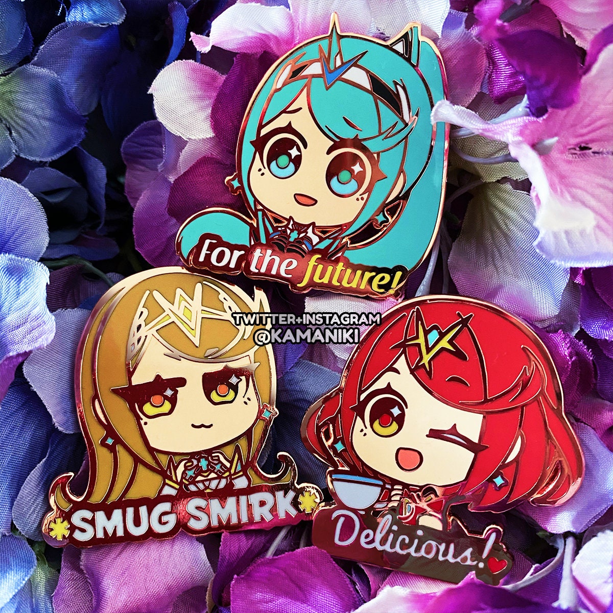 Xenoblade 2 Aegis Enamel Pins