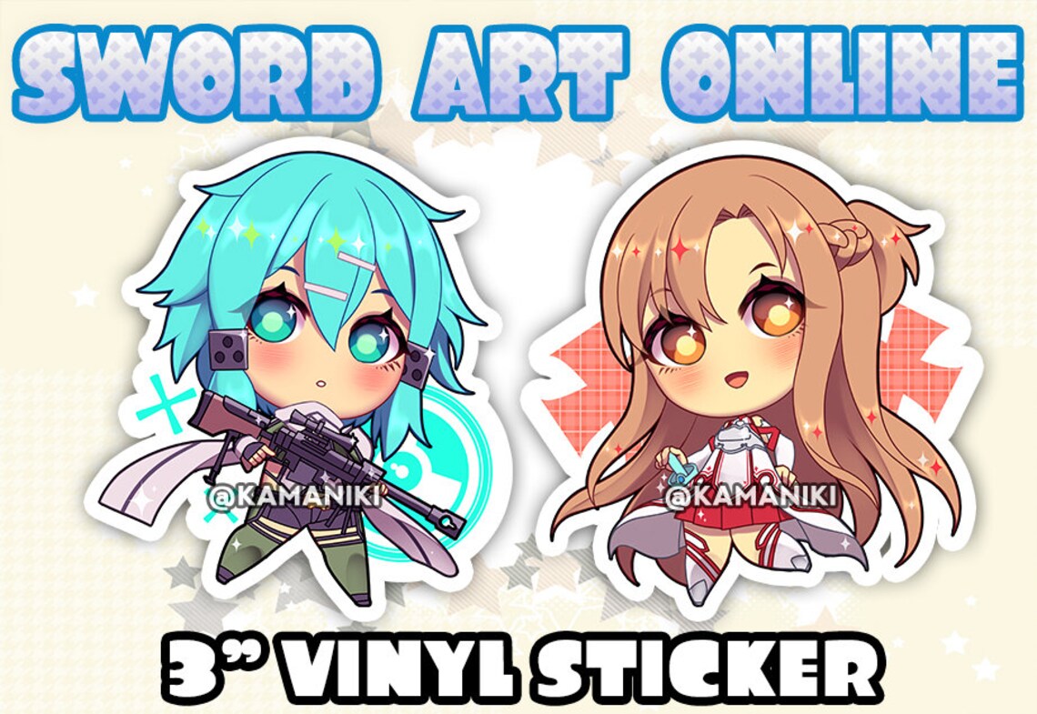 Vinyl Sticker Sword Art Online Etsy