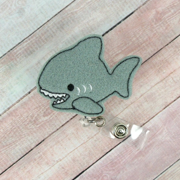 Shark Badge Reel - Nurse Gift - Shark Gifts - Retractable Badge Holder - Badge Pull - Badge Holder - Lanyard - Summer Badge Reel - Lanyard
