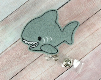 Shark Badge Reel - Nurse Gift - Shark Gifts - Retractable Badge Holder - Badge Pull - Badge Holder - Lanyard - Summer Badge Reel - Lanyard