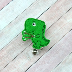 Dinosaur Badge Reel - Funny Badge Reel - Badge Holder - Retractable Badge Holder - Badge Pull - Lanyard - Badge Holder - Rex Badge Reel