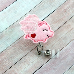 When Pigs Fly Badge Reel - When Pigs Fly - Nurse Badge Reel- Teacher Badge Reel - Retractable ID Badge Holder - Badge Pull