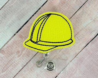 Construction Hat Badge Reel, Hard Hat Badge Holder, Badge Reel for Men, Coworker Gift, Retractable ID Badge Reel, Badge Reel Topper