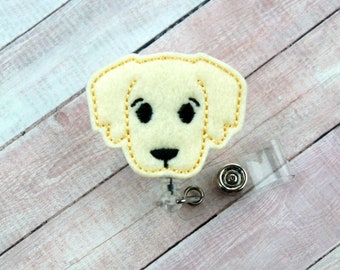 Golden Retriever Badge Reel, Dog Badge Reel, Puppy Badge Reel, Nurse Badge Reel, Retractable ID Badge Holder, Nurse Gift, Badge Buddy