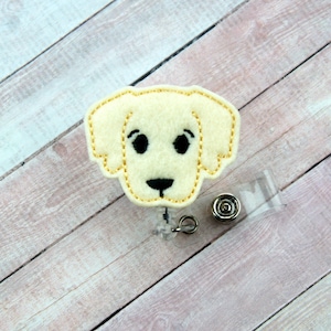 Golden Retriever Badge Reel, Dog Badge Reel, Puppy Badge Reel, Nurse Badge Reel, Retractable ID Badge Holder, Nurse Gift, Badge Buddy