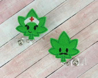 Medical Marijuana Badge Reel, Badge Holder, Badge Reel, Retractable ID Badge Holder, Badge Pull, Lanyard, Nurse Badge Reel, Medical Badge