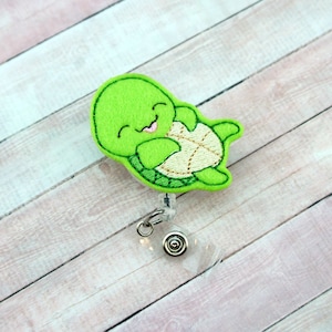 Turtle Laughing Badge Reel - Summer Badge Reel - Badge Reel - Badge Holder - Badge Pull - Turtle Badge Holder - Lanyard