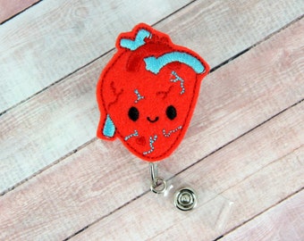 Heart Badge Reel - Medical Badge Reel - Badge Reel - Feltie Badge Reel- Nurse Practitioner Gifts - Badge Pull