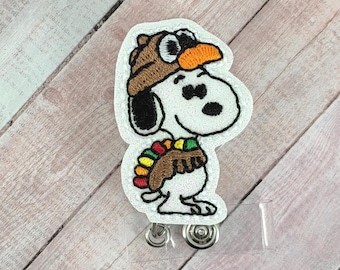 Fall Dog Badge Reel, Thanksgiving Name Tag Holder, Funny Nurse ID Badge, Teacher Lanyard, Retractable Badge Clip, Badge Topper
