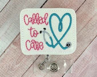 Bobine pour badge Called To Care, porte-badge pour soins infirmiers, porte-badge rétractable pour carte d'identité, clip pour badge médical, porte-badge pour médecin, badge échangeable