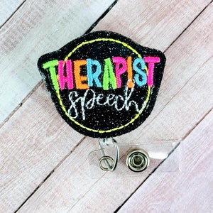 Bobine pour badge pour orthophoniste, porte-badge orthophoniste, clip rétractable pour badge d&#39;identification, badge interchangeable, cadeau de collègue, surmatelas pour ami