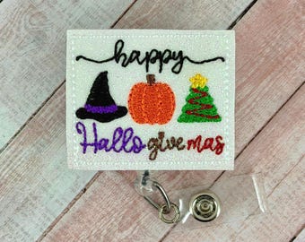 Porta credenciales de otoño, porta credenciales de otoño, regalo de Navidad para enfermeras, porta credenciales divertido, clip para credenciales de identificación, credencial retráctil, credencial segura para resonancia magnética