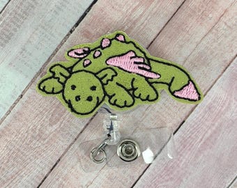 Dragon Badge Reel, Nurse Retractable Badge Holder, Interchangeable ID Badge Topper, Swappable Badge, MRI Safe Lanyard