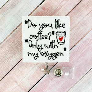 Funny Coffee Badge Reel, Nurse Badge Reel, Retractable ID Badge Holder, Badge Buddy, Doctor Badge Reel, Nurse Gift, Medical ID Badge Clip