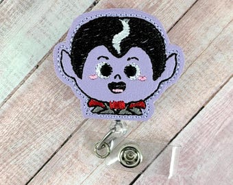 Vampire Teeth Badge Reel, Halloween Badge Reel, Nurse ID Clip, Retractable Badge Reel, Phlebotomist Lanyard, Gifts for Nurses, ID Badge