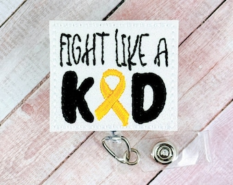 Kampf wie ein Kind Abzeichen Reel, Kindheit Krebs Abzeichen Reel, Gold Band Abzeichen, Krankenschwester Abzeichen Reel, Gold Band Abzeichen, ID Ausweishalter, Schlüsselband
