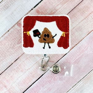 Poop Show Badge Reel, Funny Nurse ID Holder, GI Nurse Gift, Medical ID Badge, Retractable Badge Holder, Gastroenterologist Gift, Badge Buddy