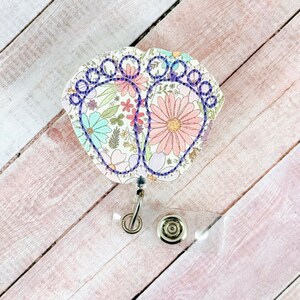 Baby Feel Badge Reel, NICU Nurse Badge Holder, Neonatal ID Badge Clip, Labor Nurse Badge, Gift for Nurses, Gifts for Doctors, Badge Buddy