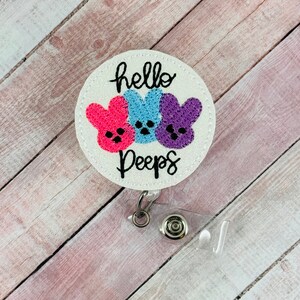 Bunny Badge Reel, Paas Badge Houder, Lente Badge Reel, Verpleegkundige Badge Reel, ID Badge Houder, Leraar Lanyard, Verpleegkundige Gift, Leuke Badge