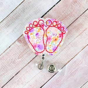 Baby Feel Badge Reel, NICU Nurse Badge Holder, Neonatal ID Badge Clip, Labor Nurse Badge, Gift for Nurses, Gifts for Doctors, Badge Buddy