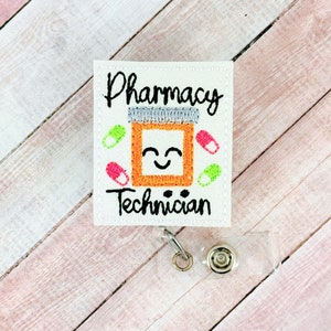 Pharmacy Technician Badge Reel, Pharmacist Gift, Pill Badge Reel, Funny Badge Reel, Medicine ID Holder, Pharmacist Lanyard, Nurse Badge Reel