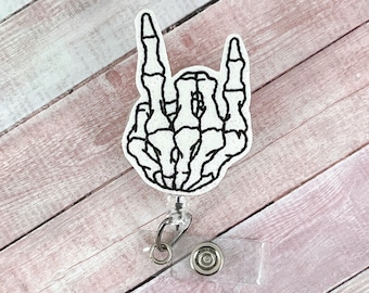 Xray Tech Badge Reel, Ortho Badge Holder, Halloween Badge Reel, Skeleton Badge Reel, Radiology Badge Reel, Retractable Badge