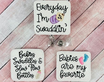 NICU Nurse Badge Reel, Neonatal ID Badge, Baby Badge Reel, Labor and Delivery Badge Reel, Cute Badge Clip, OBGYN Badge Reel, Gift for Nurse