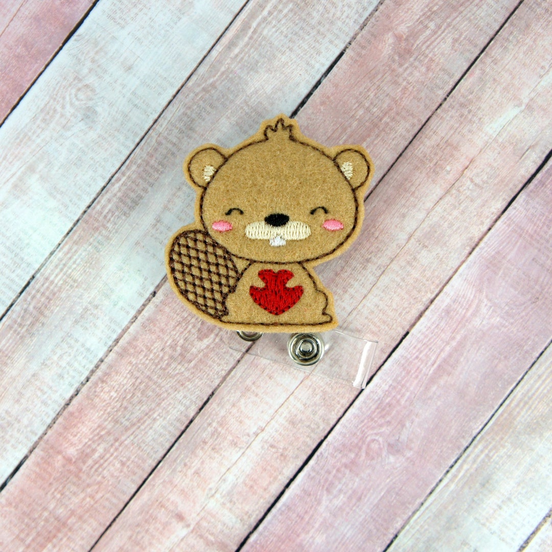 Beaver Badge Reel, Nurse Badge Buddy, Teacher Lanyard, MRI Safe Badge