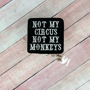 Circus Badge Reel - Nurse Gift - Kerst Badge Reel - Leraar Badge Reel - Intrekbare ID Badge Houder - Badge Pull.