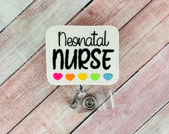 Neonatal Nurse Badge Reel, NICU Nurse Badge Reel, Retractable ID Badge Holder, Gifts for Nurses, Labor and Delivery Badge Reel