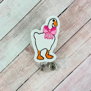 Silly Goose Badge Reel, Coquette Badge Holder, Nurse ID Badge, Teacher Lanyard, Retractable Badge Clip, Badge Topper, Coworker Gift