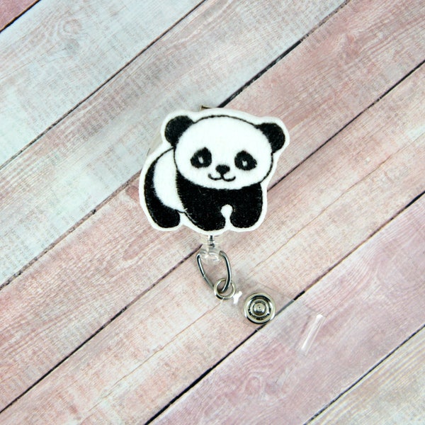 Panda Badge Reel- Nurse Gift - Panda Lover - Porte-badge d'identification rétractable - Badge Pull