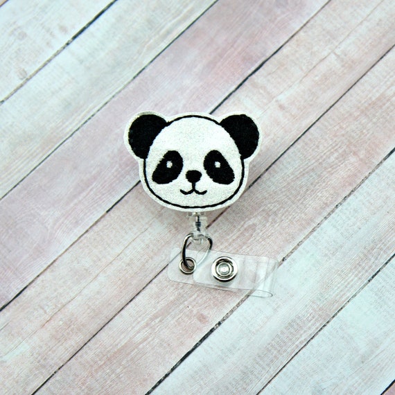  Retractable Metal Badge Reel Funny-Animal-Panda Id Name Badge  Holder Reel with Clip : Office Products