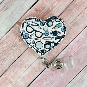 Ophthalmology Badge Reel, Optometry Badge,  Eye Badge Reel, Eye Doctor Badge Holder, Retractable ID Badge, Optometrist Gifts