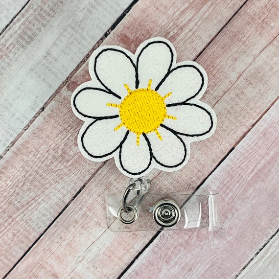 Daisy Badge Reel, Nurse Badge, Retractable ID Badge Holder, Flower Badge  Reel, Nurse Gifts, Teacher Lanyard, Retro Badge Reel -  UK