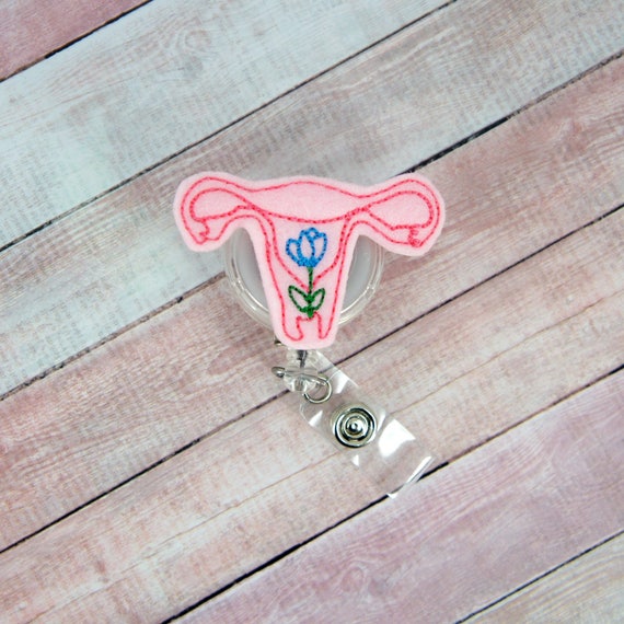Fertility Badge Reel - OBGYN- Labor and Delivery - Feltie Badge Reel- Retractable ID Badge Holder - Badge Pull - Badge Holder - Lanyard - RN
