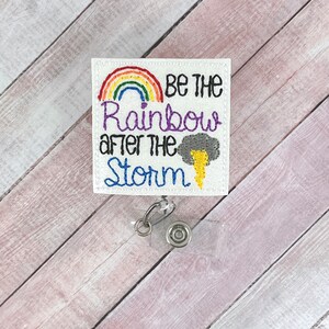 Be the Rainbow Badge Reel, Nurse Badge Reel, Mental Health Badge Reel, Gifts for Coworkers, Retractable ID Badge Holder, Teacher Lanyard