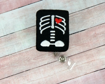 X-Ray Badge Reel, Radiology Nurse Badge Reel, Retractable ID Badge Holder, Radiologist Gifts, Xray Tech Gift