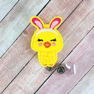 Bunny Chick Badge Reel - Nurse Gift - Easter Badge Reel - Spring Badge Holder - Intrekbare ID Badge Holder - Badge Pull - Bunny Badge Reel