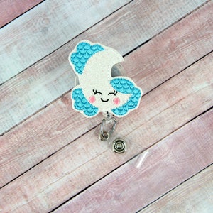 Moon Badge Reel - Luna Moon - Nurse Badge Reel- Teacher Badge Reel - Retractable ID Badge Holder - Badge Pull