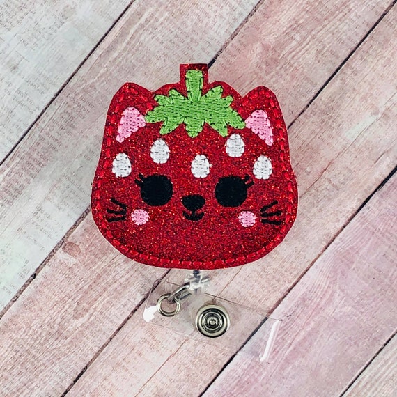 Strawberry Kitty Badge Reel, Summer Badge Reel, Nurse Badge Reel, Nurse  Gift, Retractable Badge Holder, Teacher Lanyard, ID Badge Clip -  Canada