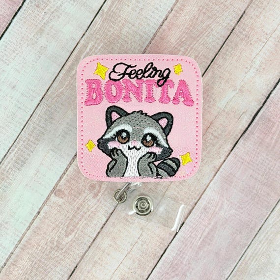 Mri Badge Reel Tag Raccoon Feeling Bonita Badge Reel, Nurse ID Badge Holder, MRI Safe Badge  Buddy, Teacher Lanyard, Name Tag Badge, Nurse Gift, Coworker Gift