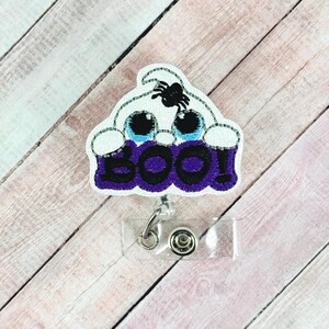 Niedliche Boo Ghost Abzeichen Reel, Herbst Badge Halter, Halloween Badge Clip, Badge Buddy, einziehbarer ID Badge Inhaber, Badge Pull