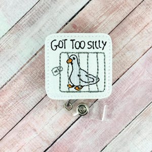 Funny Goose Badge Reel, Nurse ID Holder, Interchangeable Badge Buddy Topper,  Retractable Badge Clip, Coworker Gift, Teacher Lanyard